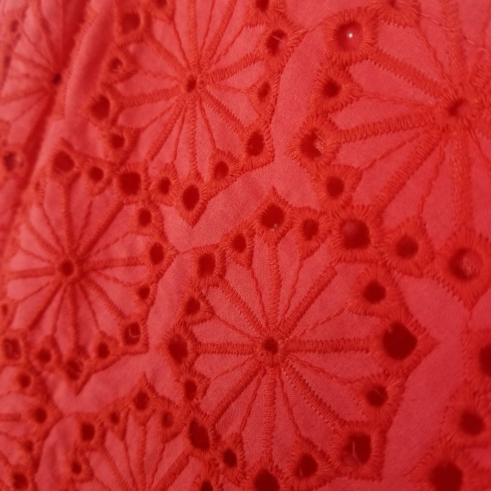 🌵Josephine Chaus Summer Floral Eyelet Dress sz 6 - Picture 8 of 8